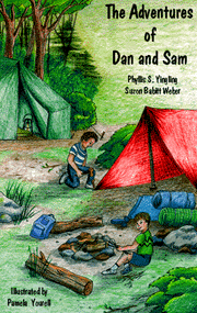 The cover shows 2 boys with their tents and camping gear.